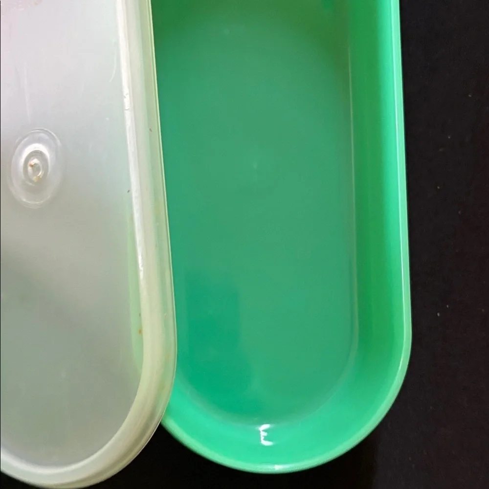 Tupperware Green Plastic Colander and Containers Set